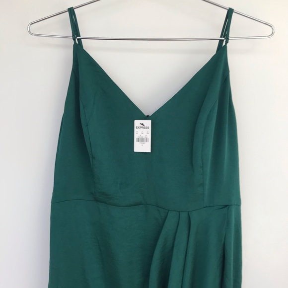 satin faux wrap maxi dress